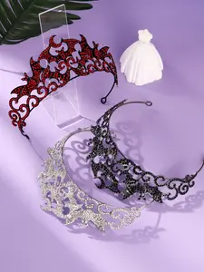 Gothic Crown Headpiece Halloween Costume Accessory, Dark Style Hair Decoration, Perfect for Gothic Theme Parties & Cosplay Events