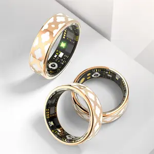 Smart Ring Track Heart Rate, SpO2, Sleep & Fitness. Camera Control R10M Wearable Magnetic Wearable Magnetic Nfc Steel Water Proof Android Wristwatch No. 7 Enamel Color Inner Diameter 17.3Mm