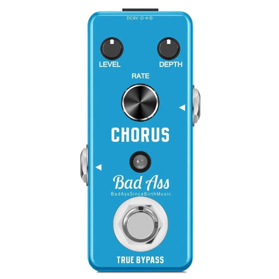 BadAss Chorus Guitar Effect Pedal Analog with Warm Jazz Chorus Tone w/PWR Adapt