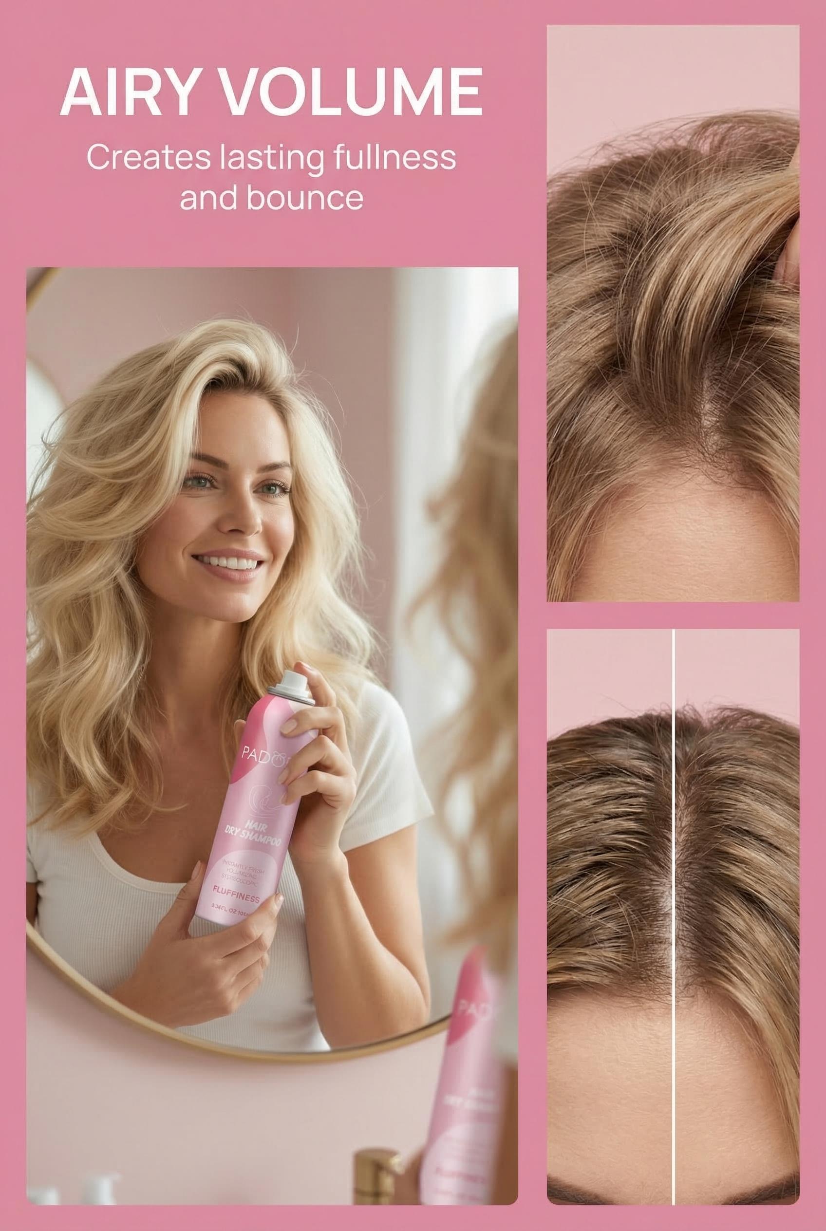 Dry Shampoo Advanced Clean Dry Shampoo for Women and Men Instantly Fresh Hair Invisible Dry Scalp Shampoo Spray for Dark Hair Leaves No White Residue Absorbs Oil Volumizing and Refresh Hair