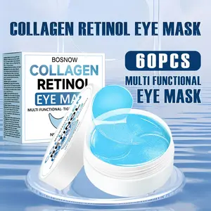 BOSNOW Collagen Retinol Eye Mask 80g Multi-Functional Tightening Moisturizing Reduces Fine Lines Dark Circles Anti-Wrinkle Firming Hydration For Under Eyes Forehead Face Portable Care Daily Use Travel All Skin Types Deep Repair Revive Youthful Eyes