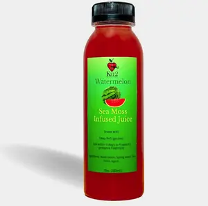 Sea Moss Infused Watermelon Juice 12oz - All-Natural Health Beverage with Organic Herbs Fruit and Sea Moss Infusion - No Dyes, No Artificial Flavors Juice