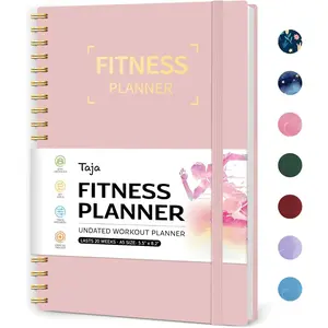 Wellness Journal for Women & Men, A5(5.5" x 8.2") Log Book Planner for Tracking, Progress, and Achieving Your Wellness Goals-Pink