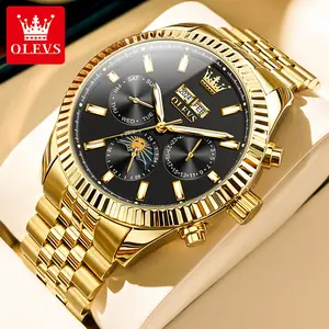 Celebrity endorsement multi-function large dial men's watch OLEVS brand flagship new luxury luminous waterproof high-end fully automatic mechanical watch 6688