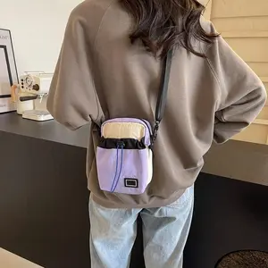 Mini Canvas Crossbody Phone Bag for Women & Men – Lightweight Trendy Messenger Satchel with Adjustable Strap, Compact Everyday Carry Pouch for Travel, Shopping, School, Walking & Casual Street Style