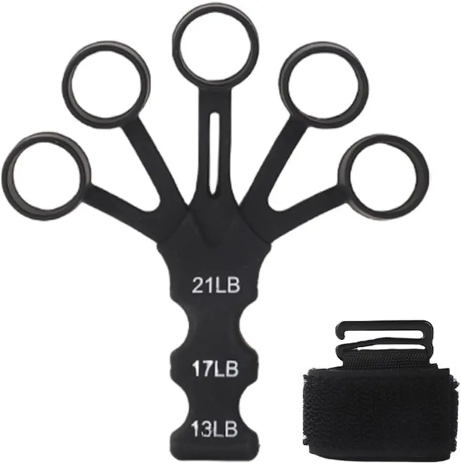 Finger Grip Strength Trainer | Adjustable Multi-Level Resistance Design | Enhances Finger and Forearm Grip Strength | Ideal for Rock Climbing, Musical Instrument Practice and Hand Rehabilitation # hand strengthener Home Workout Gear Handgrip