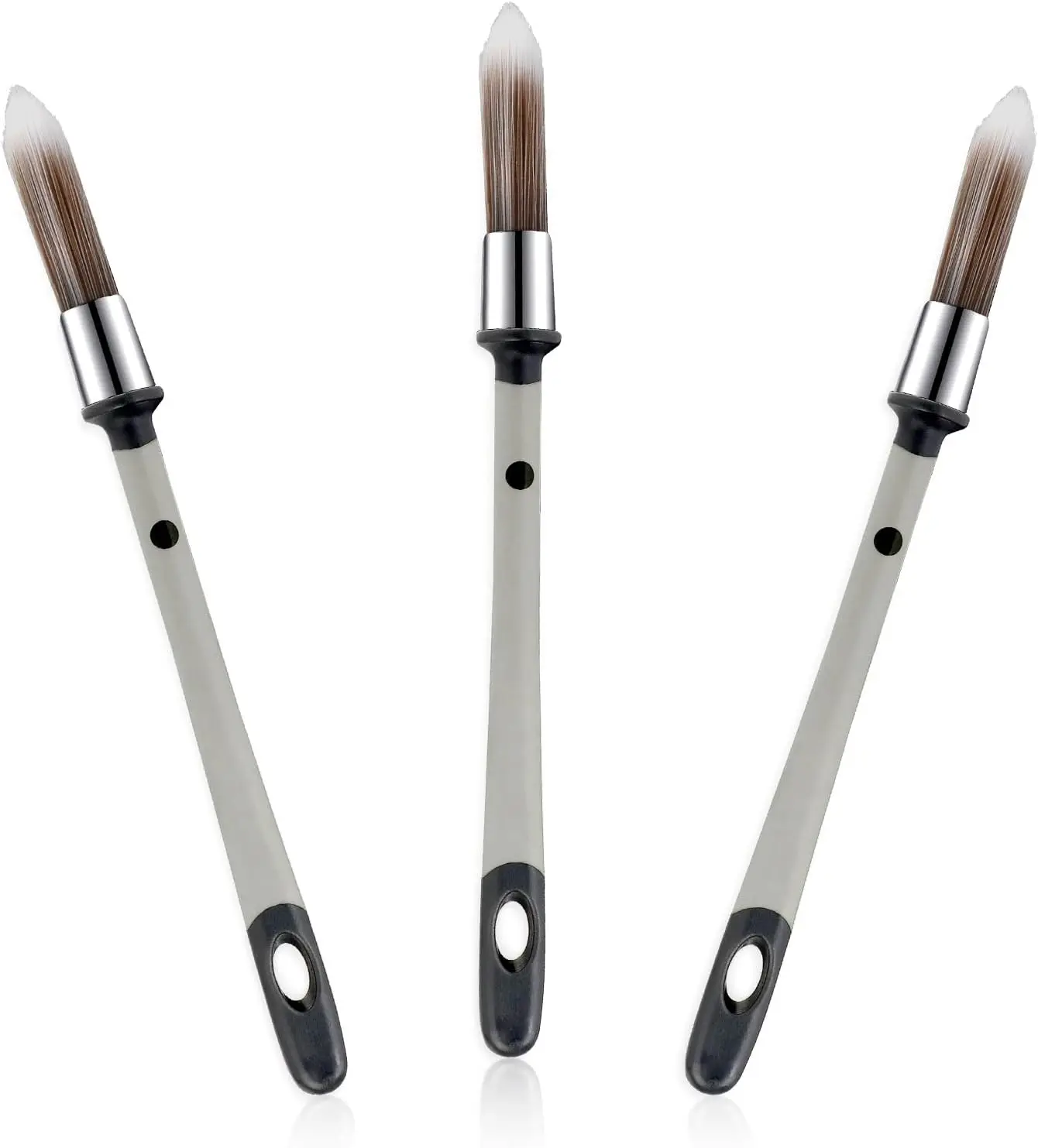 3 Pcs Paint Brushes for Painting Walls 0.37 Inch Small Paint Brush, Trim Paint Brushes Edge Painting Tool for Baseboards Furniture House Wall Corners Detail Paint Edger Brush and Touch Up Painting