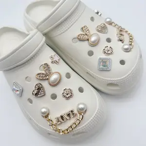 Charm  Set Rabbit Ear Hole Shoe Flower 14 Piece DIY Accessory Set  Charms  Button