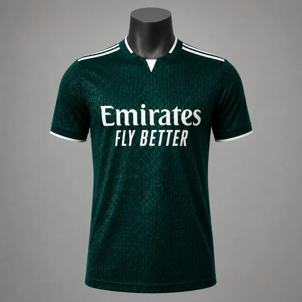 [FULL LOGO] Green Away Football Jersey 2026/27 Unisex Soccer Replica Shirt Personalized Name Number Custom