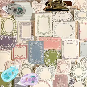 Pack Of 120 Vintage Scrapbooking Letter Writing Paper for Journaling Supplies,With 3PCS Tape Aesthetic Decorative Craft Material Paper for Junk Journals Planner Scrapbook