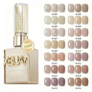 XEIJAYI Gel Nail Polish 15ml Nude Sheer UV LED Soak Off Self Leveling Long Wear Professional Nail Care