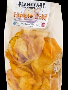 Planetary Chips Hippie Gold - Nutritional Yeast & Turmeric Potato Chips 6.2oz Organic Vegan Gluten-Free Non-GMO Eco-Friendly Packaging Double-Fried Rice Bran Oil