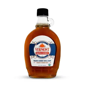 Amber Organic Vermont Maple Syrup - Glass Flask