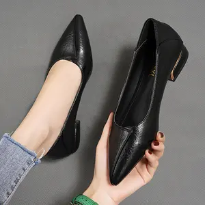 Women’s Work Shoes Kitten Heels Pointed Toe Black Office Comfort Shoes for Daily Wear Weddings & Versatile Casual Dress Outfits