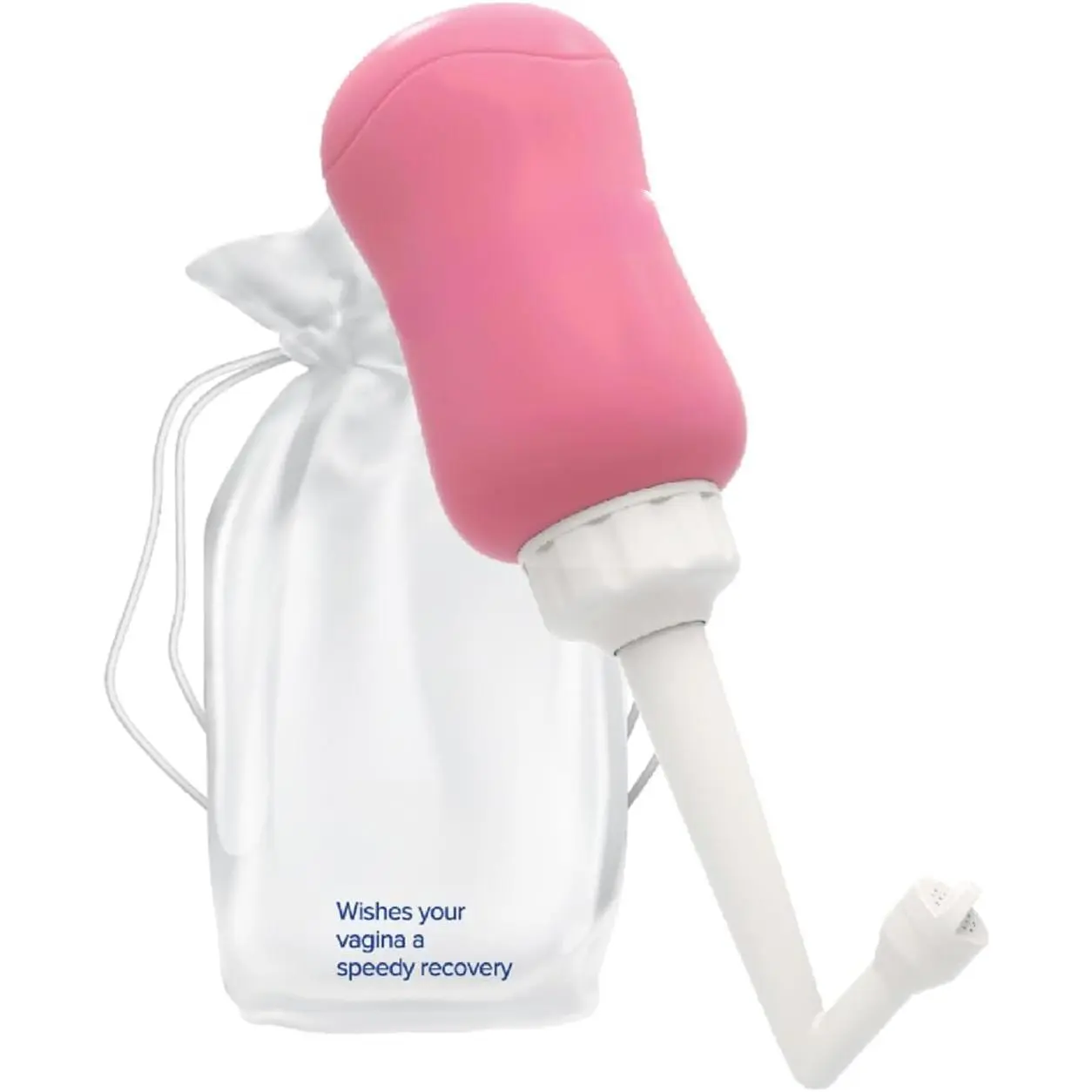 Peri Bottle for Postpartum Care & Gentle Hemorrhoid Relief, 12.2 fl oz Portable Bidet for Women with Collapsible Nozzle & Travel Bag
