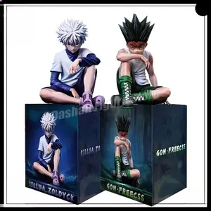 PG Hunter×Hunter GON FREECSS Killua Zoldyck Action Figure Noodle Stopper Anime Killua Figure Statue Car Ornaments PVC Model Toys