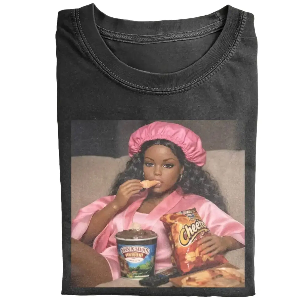 Black Doll Girl Disgusted Meme T-Shirt, Funny Reaction Graphic Tee, Viral Internet Meme Shirt, Y2K Aesthetic Gift for Her, Casual Style, Fast Shipping USA