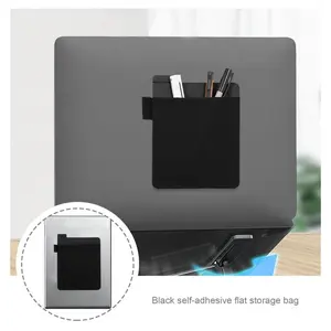 Pocket Pouch For Laptop Adhesive Laptop Back Storage Bag Portable Reusable Storage Pocket For External Hard Drive Stylus Pens Cable Storage Bag Storage Organizer Bag