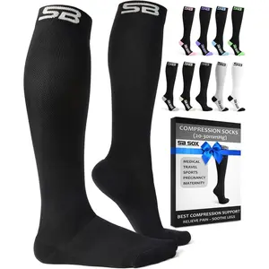 Compression Socks for Men & Women (20-30mmHg) – Best Compression Socks for Flying, Medical, Sports, Wide Calf Fit, and Daily WearGift