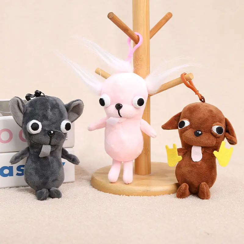 Mini Chihuahua Soft Stuffed Animal Plush Keychain, Unisex Cute Puppy Bag Pendant Charm, Ideal Toy Gift for Stuffed Toy Enthusiasts, Soft Stuffed Toy