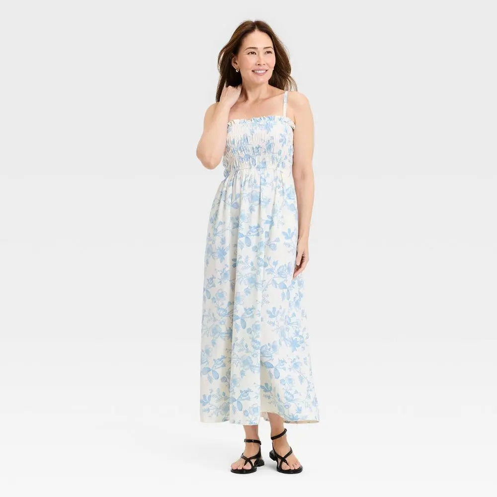 Women's Sleeveless Ruffle Maxi Floral Sundress - Universal