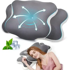 Sleep Apnea Pillow, Ergo Pillow for Sleep Apnea, Cervical Neck Pillow for Neck Pain Relief, Sleeping, and Snoring Relief, Orthopedic Cooling Pillow for Side, Back