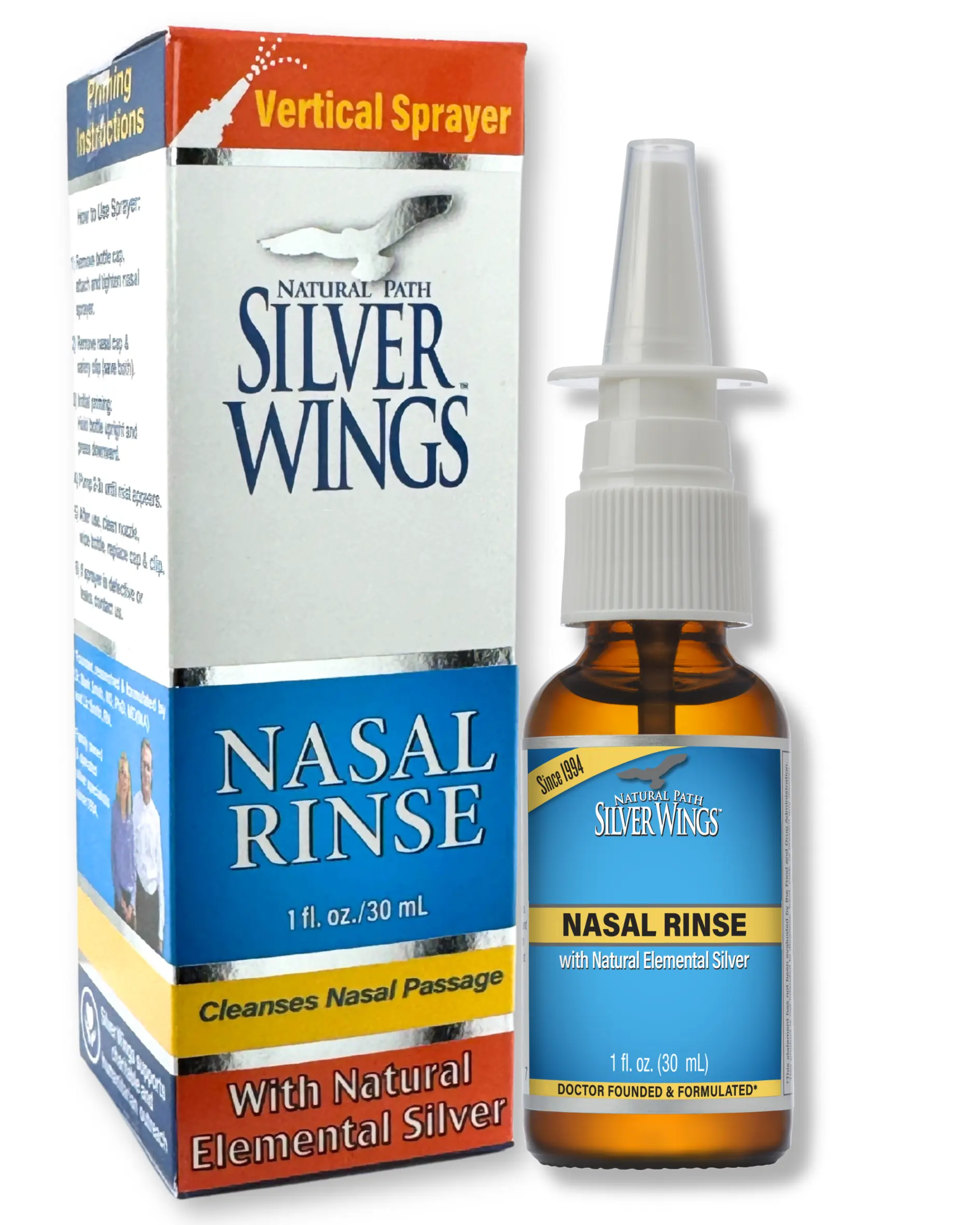 Natural Path Silver Wings Nasal Cleansing Spray — Colloidal Silver, 5oz