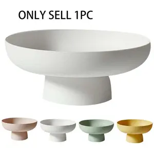 1pc Fruit Dish Round Drain Fruit Basket Modern Style Container for Kitchen Counter Table Centerpiece Decorative Home Decor Vegetable Basket