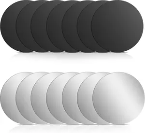 14 count Metal Plates for  Mount, Round  for Phone Case, Round Mobile Phone Metal Plate Mini Adhesive Iron Discs for  Mount Phones Holder   Stickers