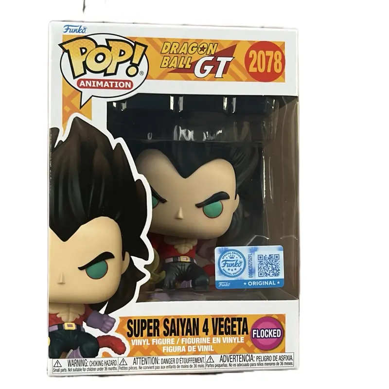 Funko Pop Flocked Super Saiyan 4 Vegeta Soft Vinyl TV/Movie Character Collectible Figure, New Collectible Figure Decor for Enthusiasts, No Warning Applicable