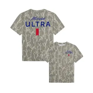 Mossy Oak Camo Michelob Ultra Graphic T Shirt Beer Lover Tailgate Party Outdoor Fishing Hunting Casual Streetwear Tee