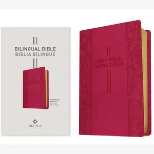 Bilingual Bible / Biblia bilingüe NLT/NTV (LeatherLike, Pink Rose)