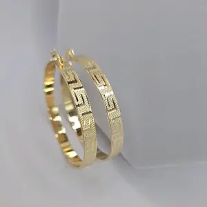 HOOPS Earrings fashion style gold-plated beautiful design medium size accessories women