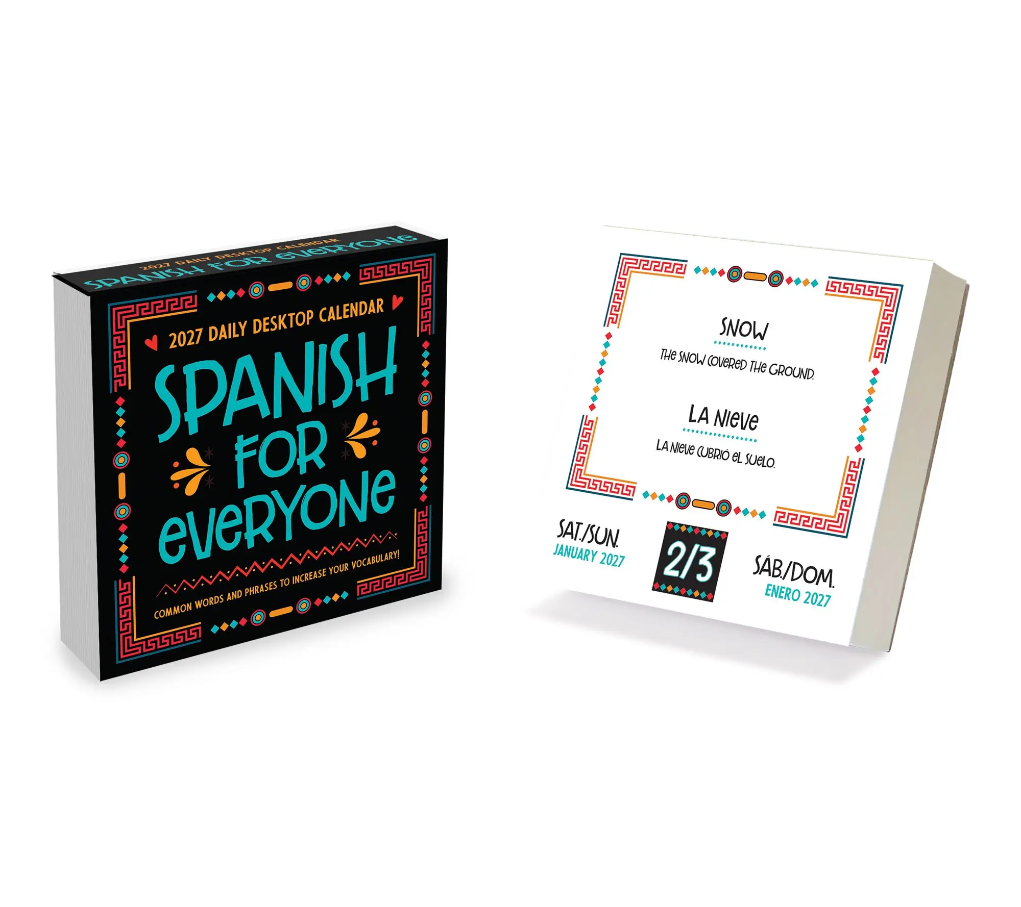 2027 Spanish Words Daily Desktop Calendar