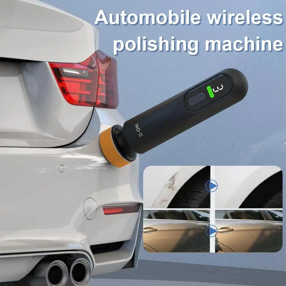 Joytutus Cordless Portable Rechargeable Car Polisher - Adjustable Speed Waxing Tool with LED Display, Car Wax Polishing Machines & Accessories for Professional Home Use, Father's Day Gift with Freedom of Movement, Precision and Ease
