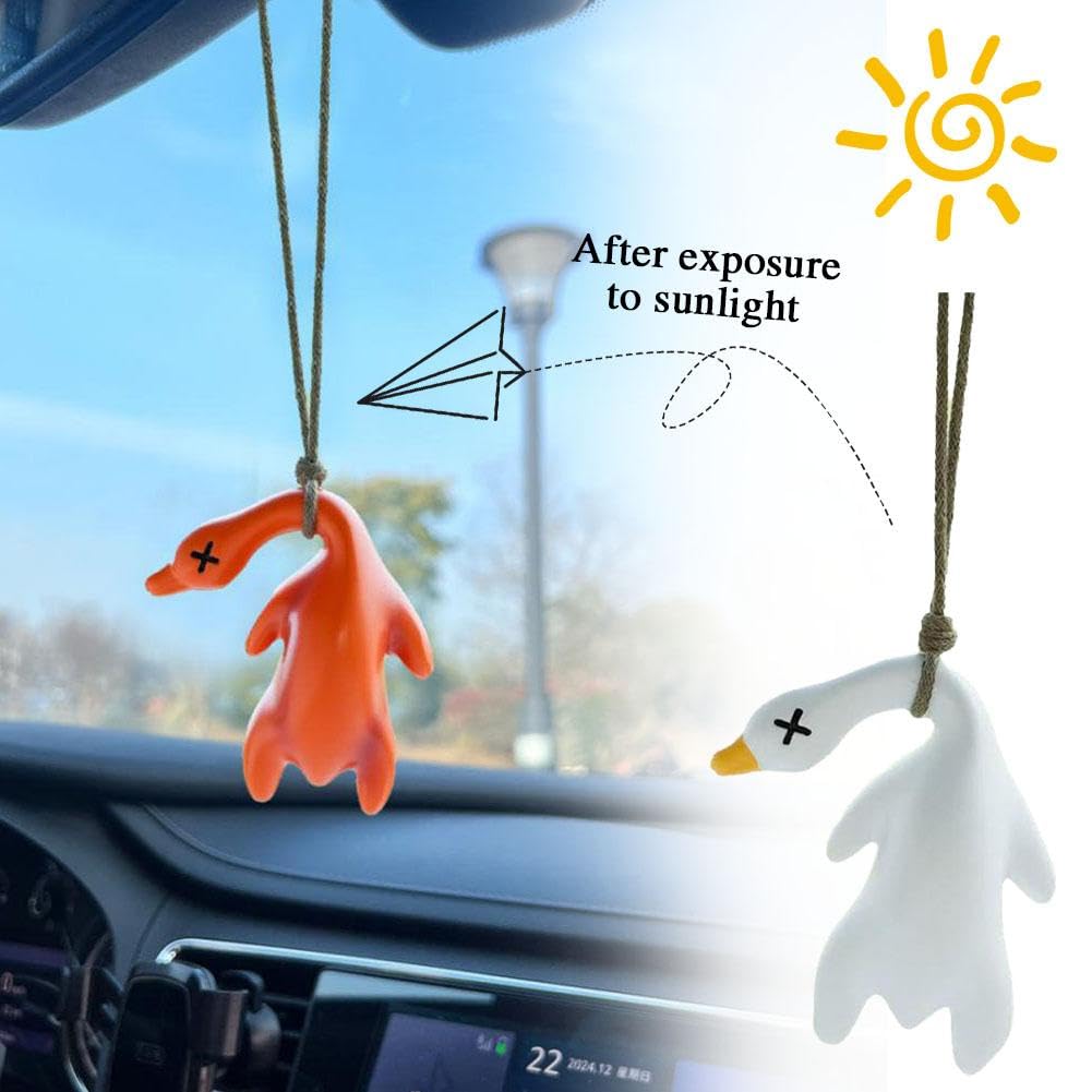 DIBMS Ultraviolet Color-Changing Duck Car Pendant - Funny Cute Duck Rearview Mirror Hanging Decoration, Color-Changing Roast Duck Car Pendant DIBMS Ultraviolet Color-Changing Duck Car Pendant - Funny Cute Duck Rearview Mirror Hanging Decoration, Color-Changing Roast Duck Car Pendant
