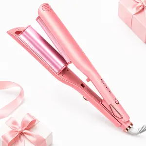 32mm/12.6in  Hair Crimper & Curling Wand for Beach Waves with Ionic Technology, Dual Voltage & Lightweight Design, Reducing Frizz & Damage, Perfect for Travel