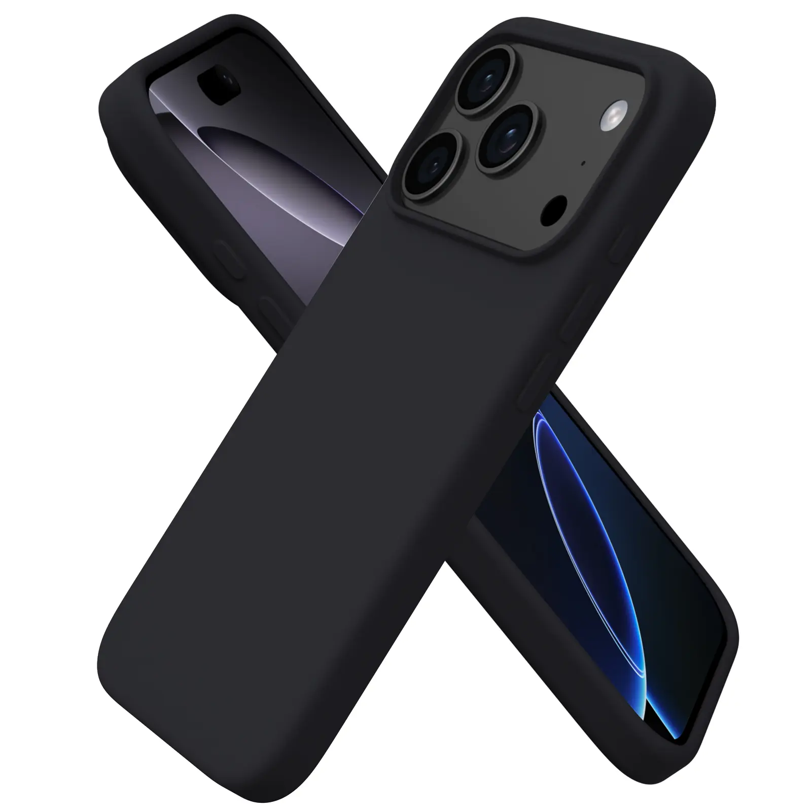 Silicone Case for iPhone 11,12,13,14,15,17 Series - Full-Body Shockproof Dustproof Cover with Silky-Soft Touch, Anti-Fingerprint, Flash-Ready Regular Fit for Smartphones
