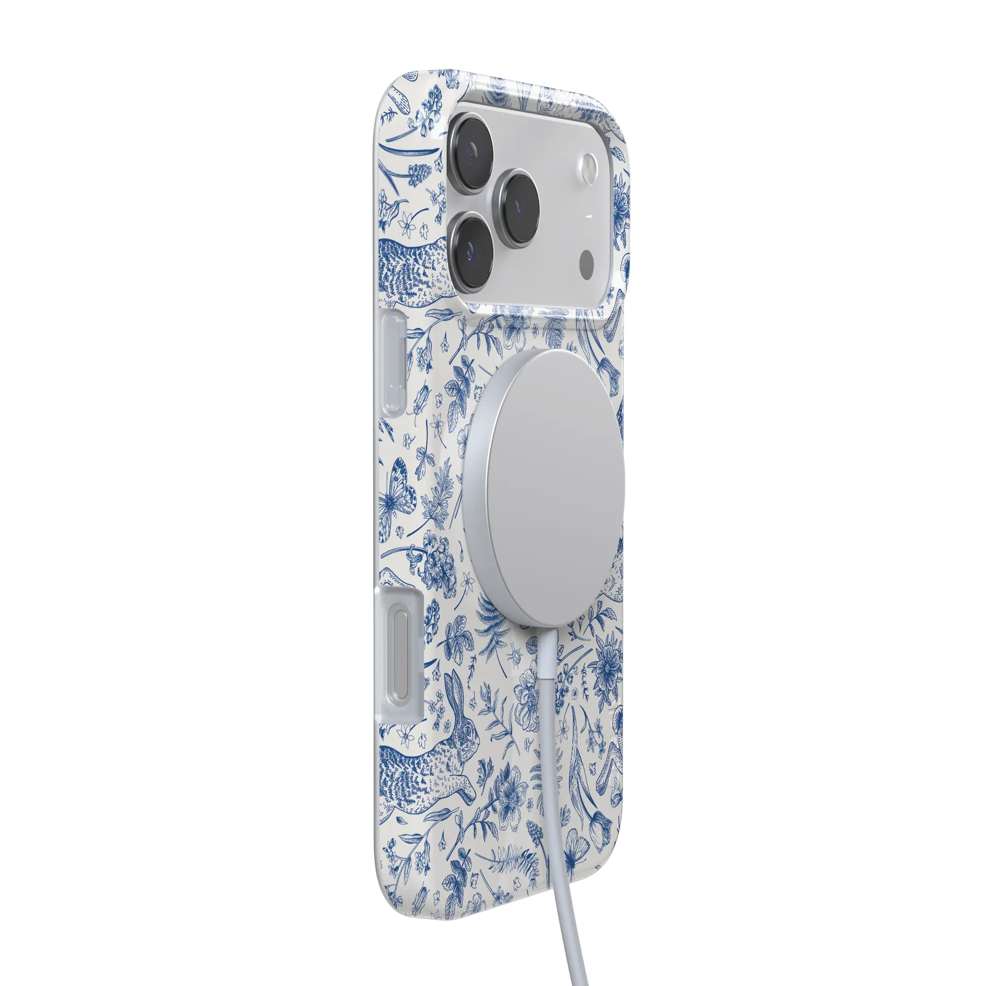 Casely Hop & Bloom Bunny Toile Classic MagSafe Casing - Smartphone, Cellphone Protection Case for Devices, Accessories, Protector
