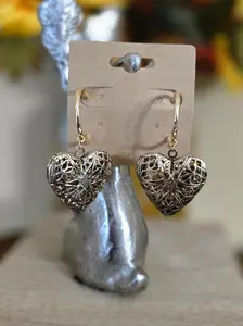 Heart hoop earrings