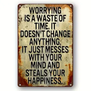 1pc Inspirational 8x12ich Sign, Retro Rustic Wall Art, Humorous Motivational Plaque, Suitable for Home, Bar, Cafe, Garage, for Man Cave, Garden, Farmhouse Decor, English Text, Wall Hanging