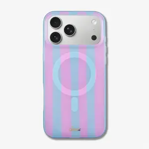 Jelly Stripe MagSafe® Compatible iPhone Case - Blue / Pink