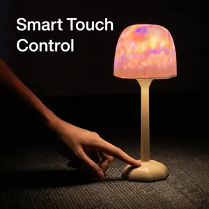 Waterproof Ocean Wave Shower Lamp – RGB Ambient Bathroom Table Lamp, USB Rechargeable Spa Night Light for Relaxing Bath Bedroom Decor