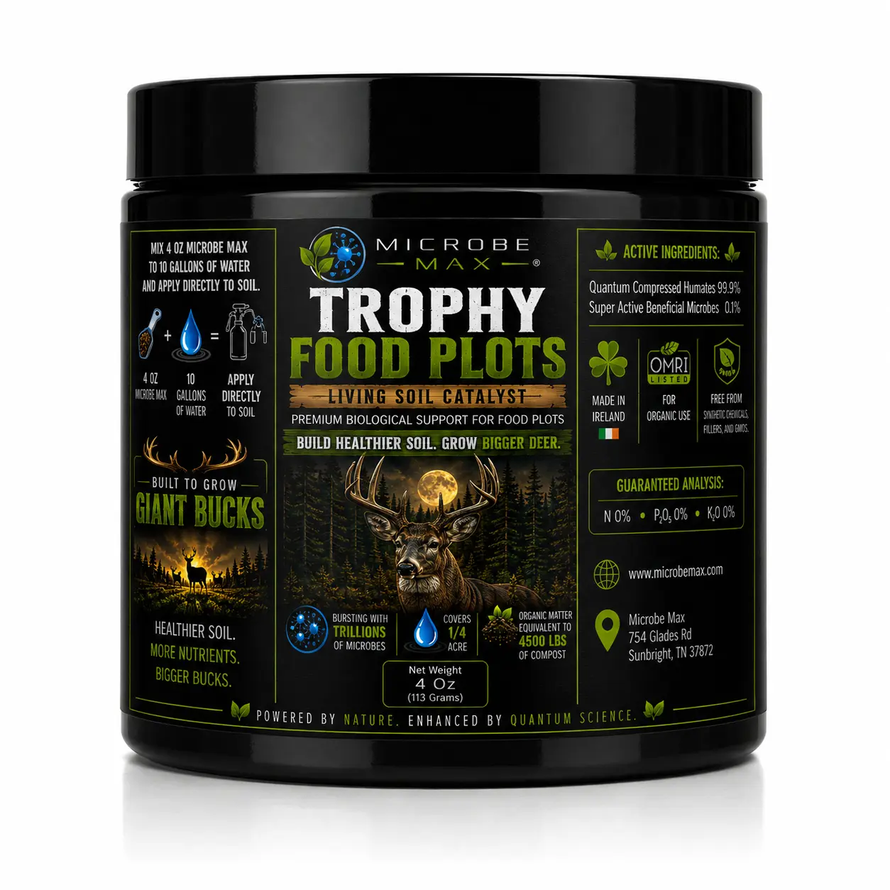 Microbe Max Trophy Food Plots 4 Oz (1/4 Acre)