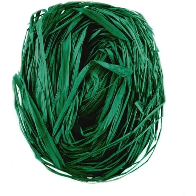 Long-Stranded Arts and Crafts Fiber, Medium 2 Oz Green Bunch