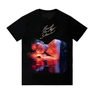 Men's Cotton Short-Sleeve Round Neck Graphic Print Casual Trendy Tee - Ella Mai Heart On My Album R&B 2000s Fan Streetwear Menswear Apparel Black Tshirt