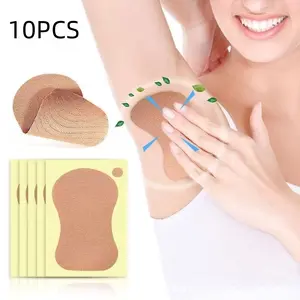10-Piece Sweat Absorbing Breathable Pads Summer Underarm High-Molecular-Weight Anti-Sweat Invisible Women Armpit Liners Moisture Control Underarm Product