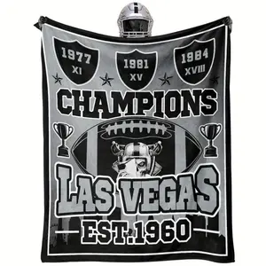 1pc Open 1 Las Vegas Blanket, Las Vegas Cover Blanket, Football Fan Gift, Football Gift, Football Lightweight Soft Fleece Blanket summerwins