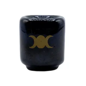 Triple Moon Ceramic Chime Candle Holder