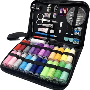 Complete Multi-Sew Kit with Accessories, 24-Color Thread & Needles, Basic Mini Sewing Set for Home & Travel, Essential Sewing Tools